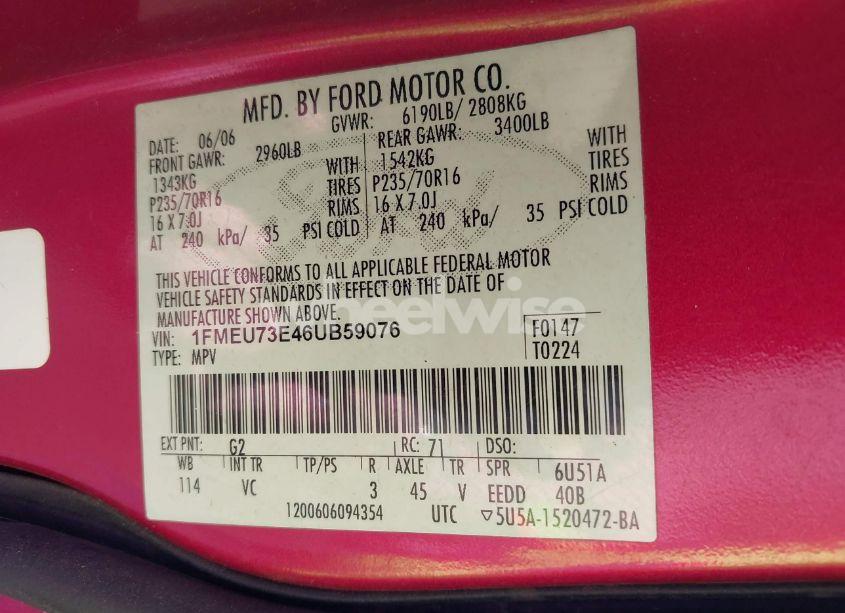 Photo 9 of 2006 Ford Explorer XLT (VIN 1FMEU73E46UB59076)