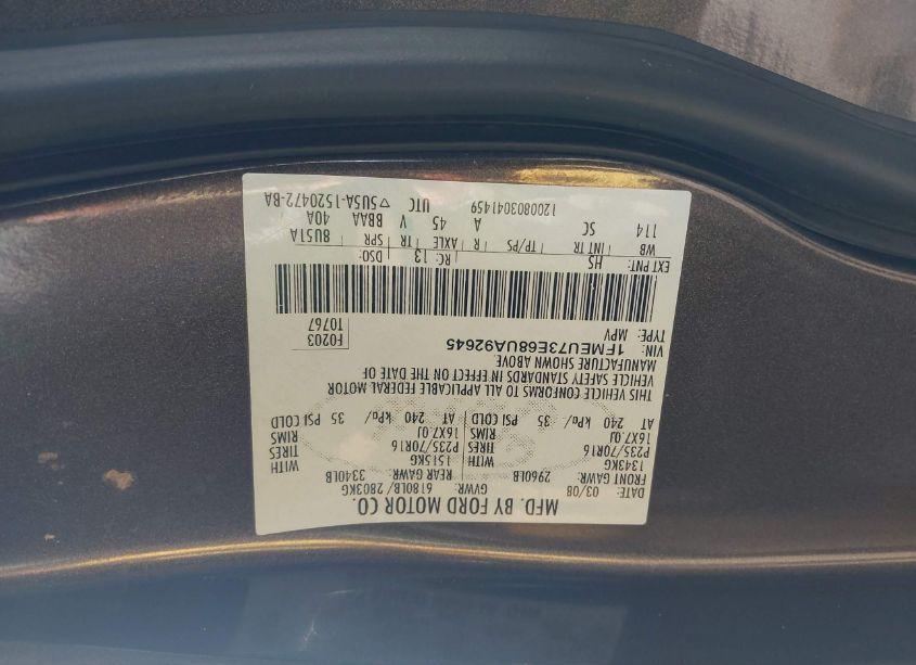 Photo 9 of 2008 Ford Explorer XLT (VIN 1FMEU73E68UA92645)