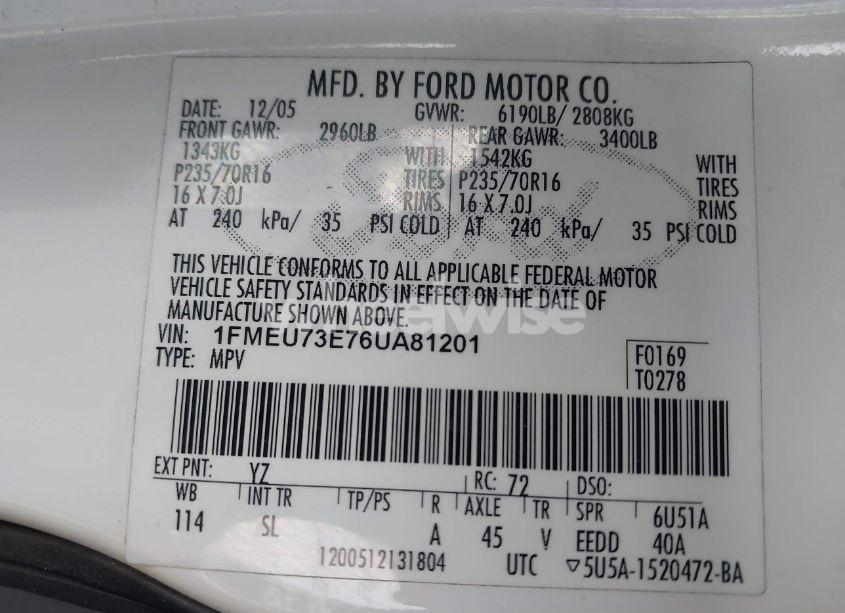 Photo 9 of 2006 Ford Explorer XLT (VIN 1FMEU73E76UA81201)