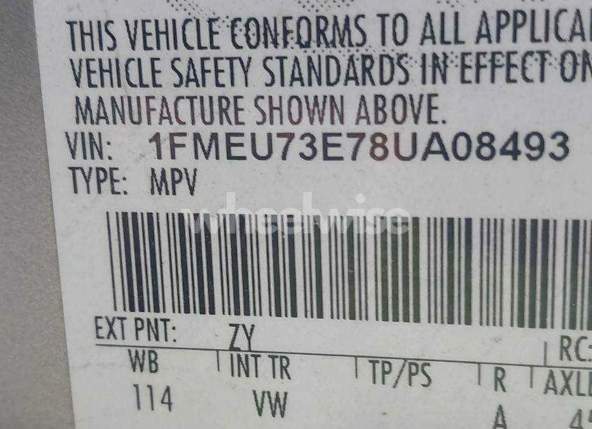 Photo 9 of 2008 Ford Explorer XLT (VIN 1FMEU73E78UA08493)