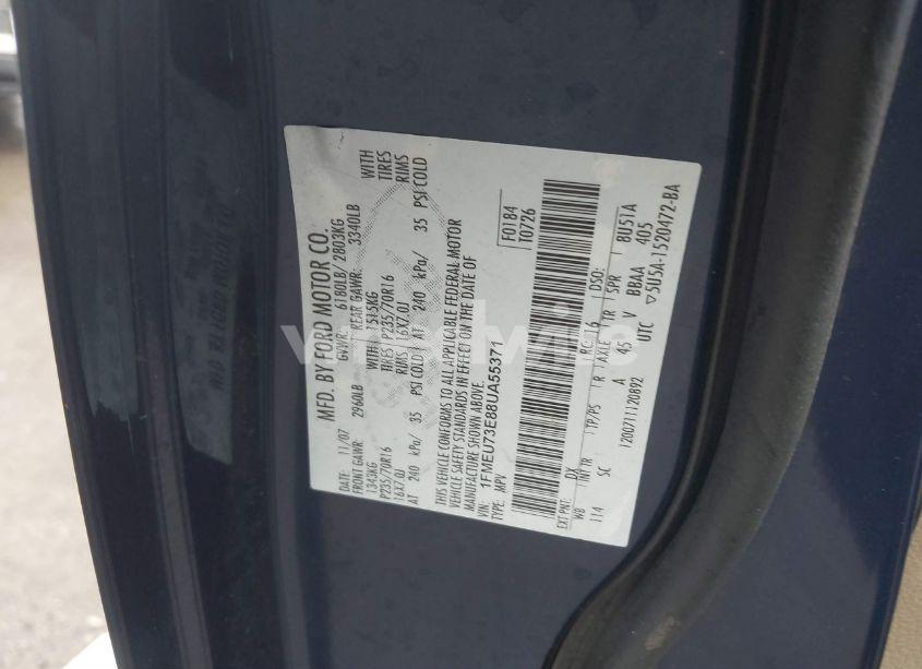 Photo 9 of 2008 Ford Explorer XLT (VIN 1FMEU73E88UA55371)