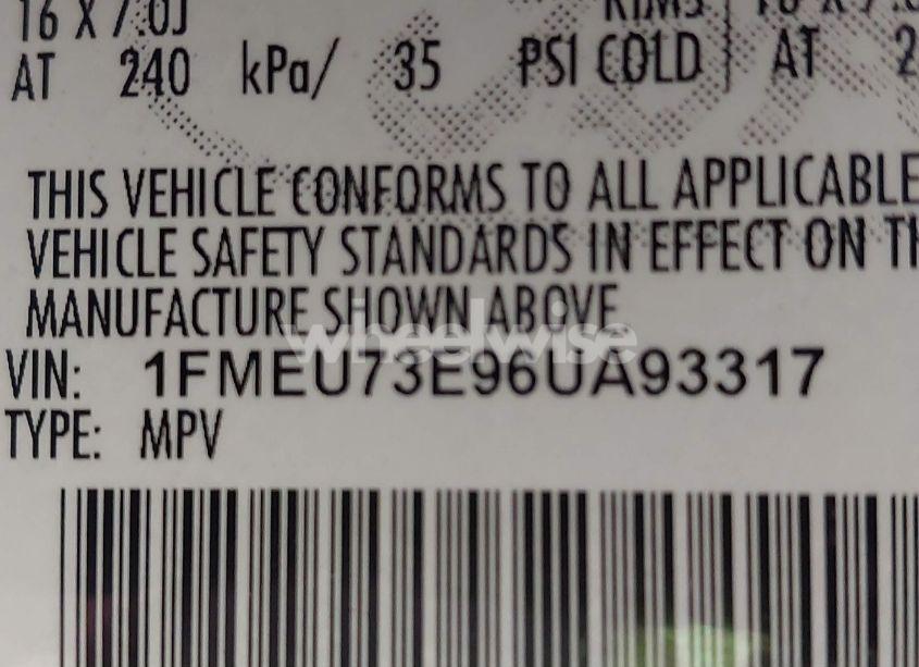 Photo 9 of 2006 Ford Explorer XLT (VIN 1FMEU73E96UA93317)