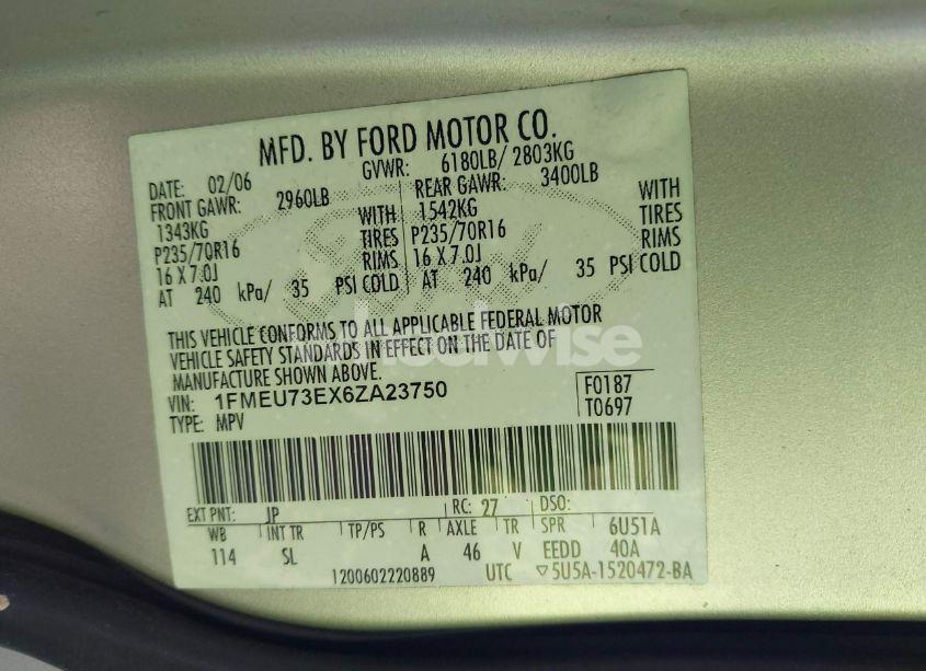Photo 9 of 2006 Ford Explorer XLT (VIN 1FMEU73EX6ZA23750)