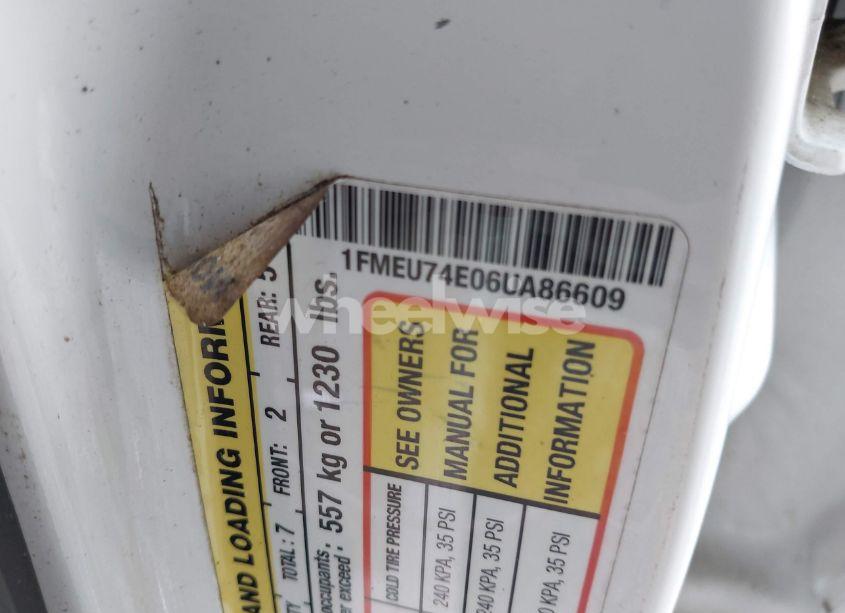 Photo 9 of 2006 Ford Explorer EDDIE BAUER (VIN 1FMEU74E06UA86609)