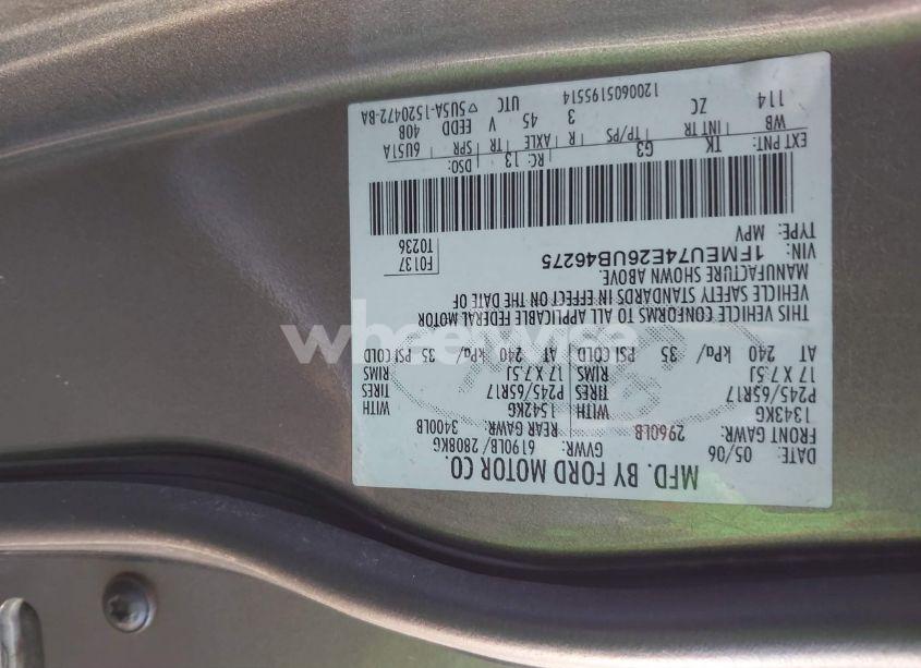 Photo 9 of 2006 Ford Explorer EDDIE BAUER (VIN 1FMEU74E26UB46275)