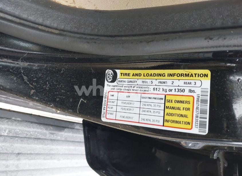 Photo 9 of 2007 Ford Explorer EDDIE BAUER (VIN 1FMEU74E37UB35237)