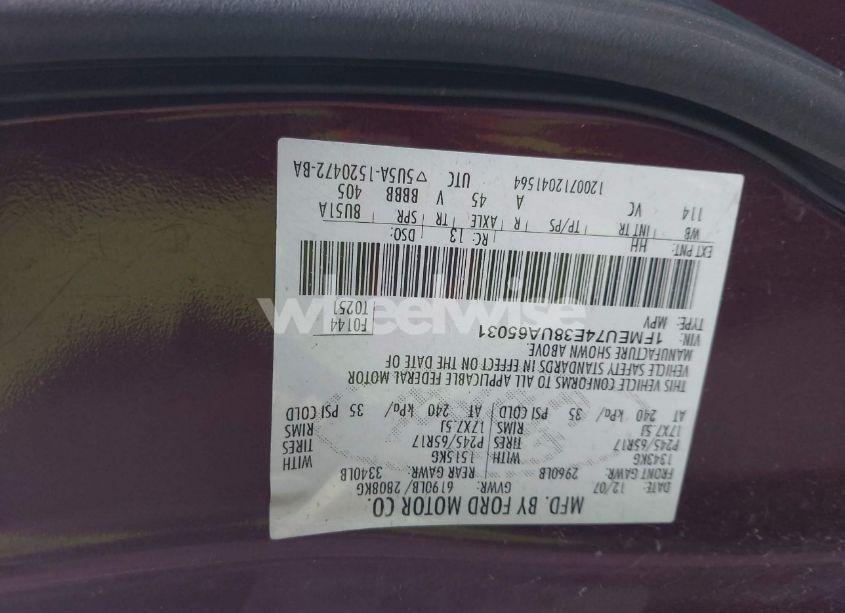 Photo 9 of 2008 Ford Explorer EDDIE BAUER (VIN 1FMEU74E38UA65031)