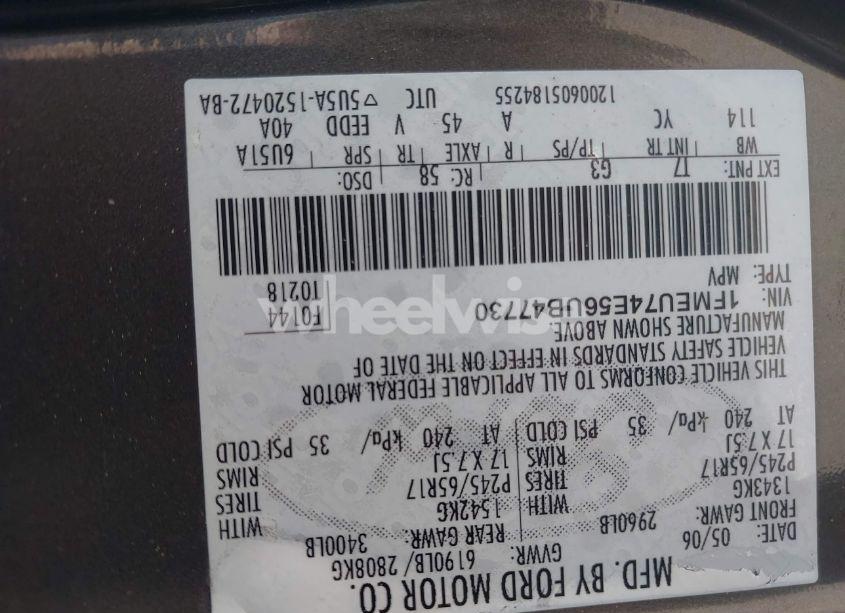 Photo 9 of 2006 Ford Explorer EDDIE BAUER (VIN 1FMEU74E56UB47730)