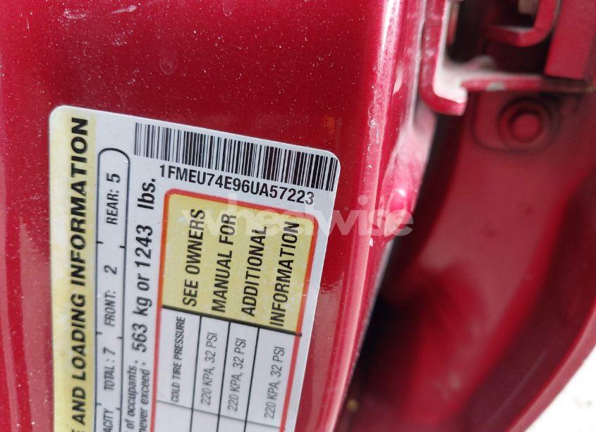 Photo 9 of 2006 Ford Explorer EDDIE BAUER (VIN 1FMEU74E96UA57223)