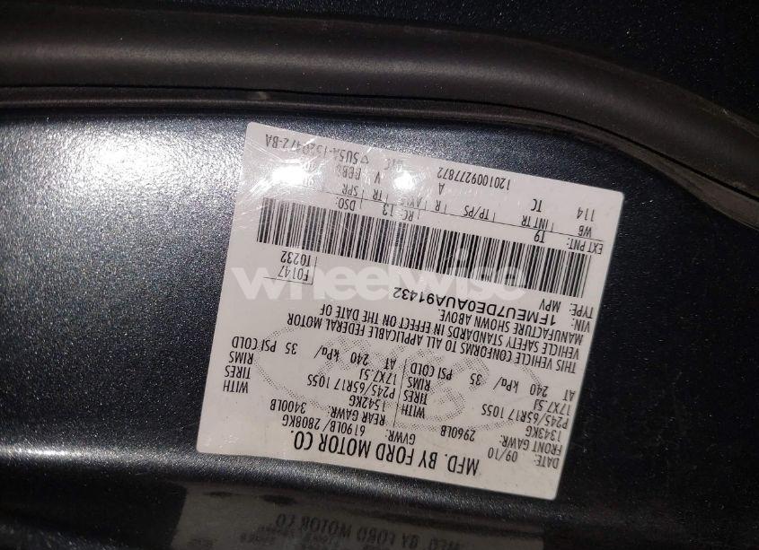 Photo 9 of 2010 Ford Explorer XLT (VIN 1FMEU7DE0AUA91432)