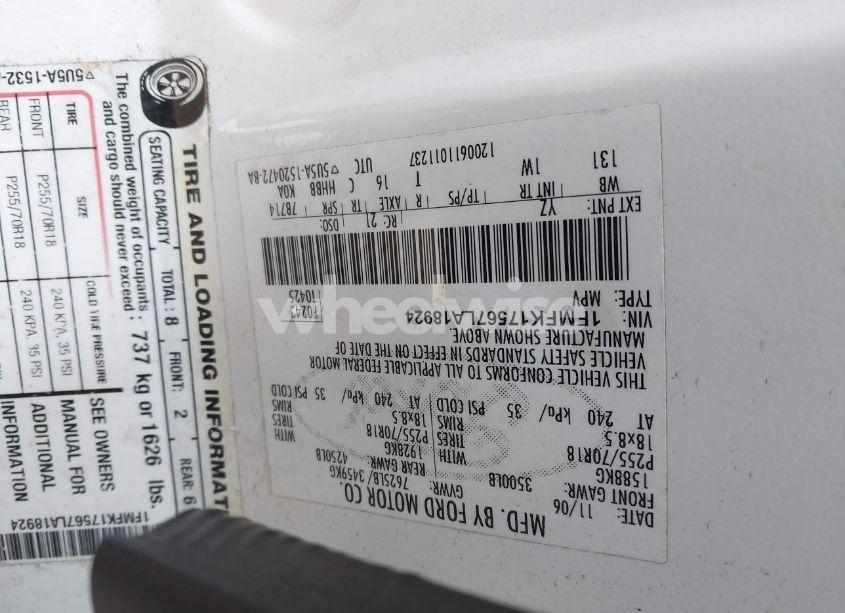 Photo 9 of 2007 Ford Expedition EL EDDIE BAUER (VIN 1FMFK17567LA18924)