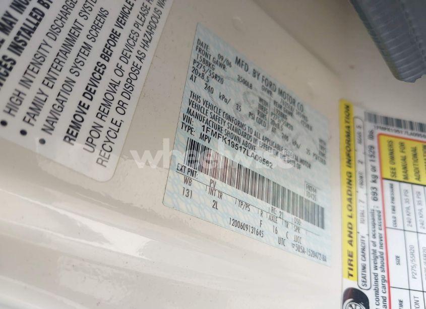 Photo 9 of 2007 Ford Expedition EL LIMITED (VIN 1FMFK19517LA09562)