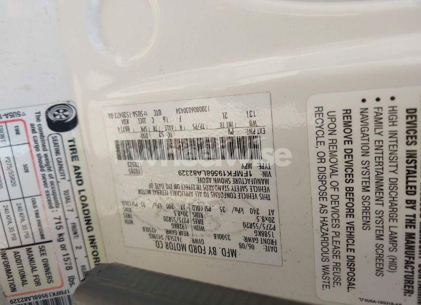 Photo 9 of 2008 Ford Expedition EL LIMITED (VIN 1FMFK19568LA82329)