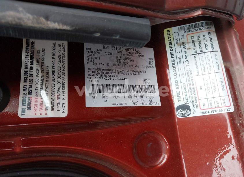 Photo 9 of 2007 Ford Expedition EL LIMITED (VIN 1FMFK20517LA25442)