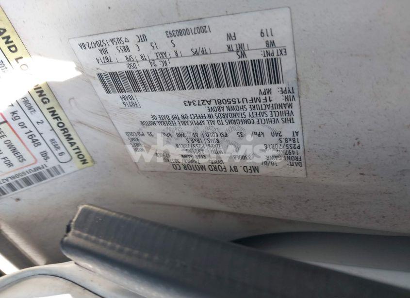 Photo 9 of 2008 Ford Expedition XLT (VIN 1FMFU15508LA27343)