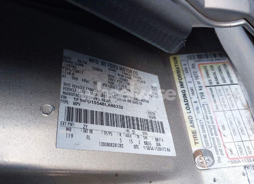 Photo 9 of 2008 Ford Expedition XLT (VIN 1FMFU15548LA86332)