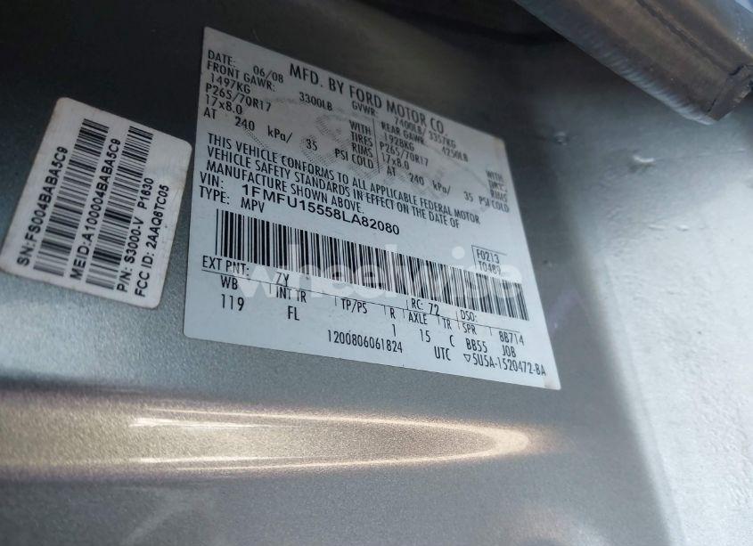 Photo 9 of 2008 Ford Expedition XLT (VIN 1FMFU15558LA82080)