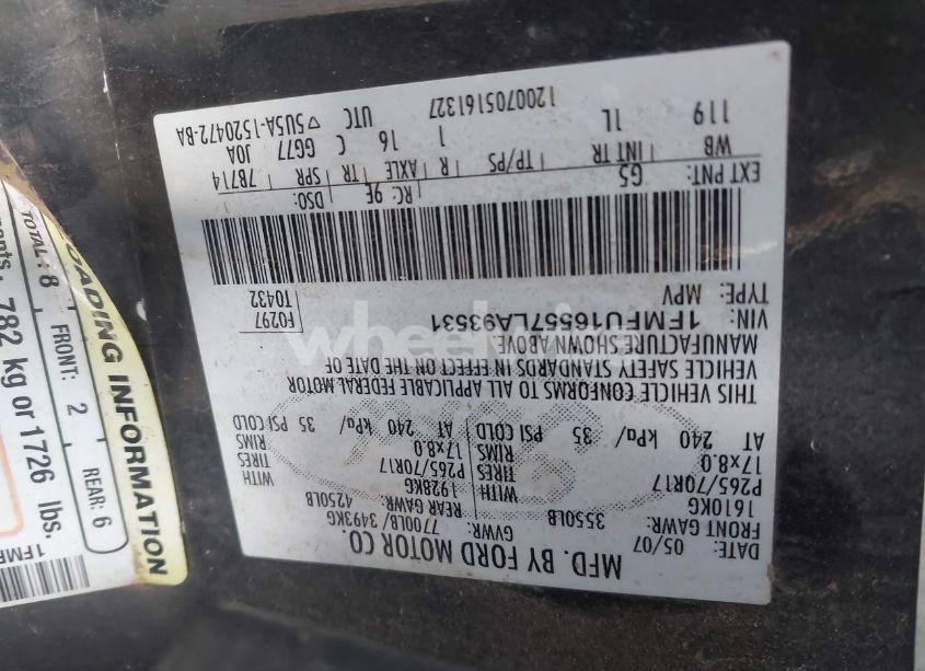 Photo 9 of 2007 Ford Expedition XLT (VIN 1FMFU16557LA93531)