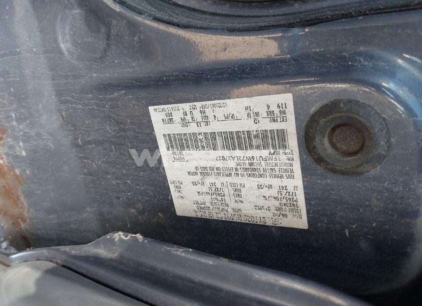 Photo 9 of 2003 Ford Expedition XLT (VIN 1FMFU16W73LA37027)