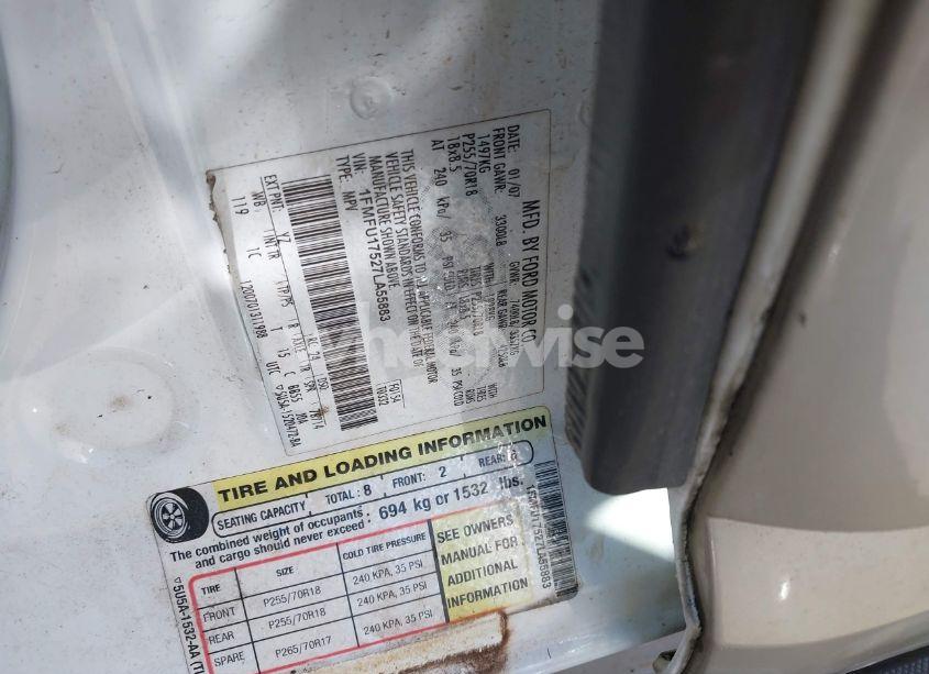 Photo 9 of 2007 Ford Expedition EDDIE BAUER (VIN 1FMFU17527LA55883)