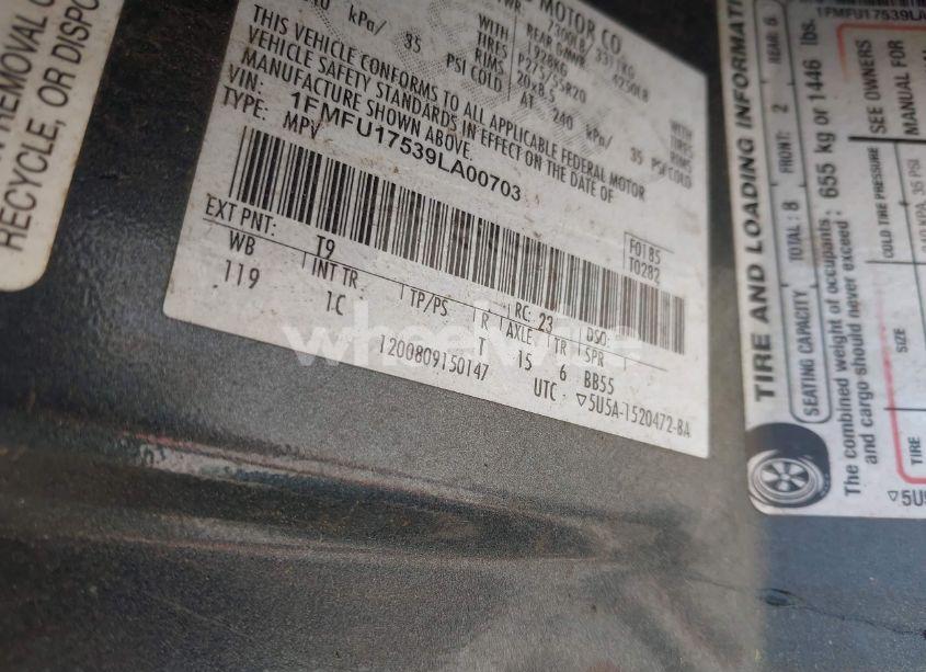 Photo 9 of 2009 Ford Expedition EDDIE BAUER/KING RANCH (VIN 1FMFU17539LA00703)