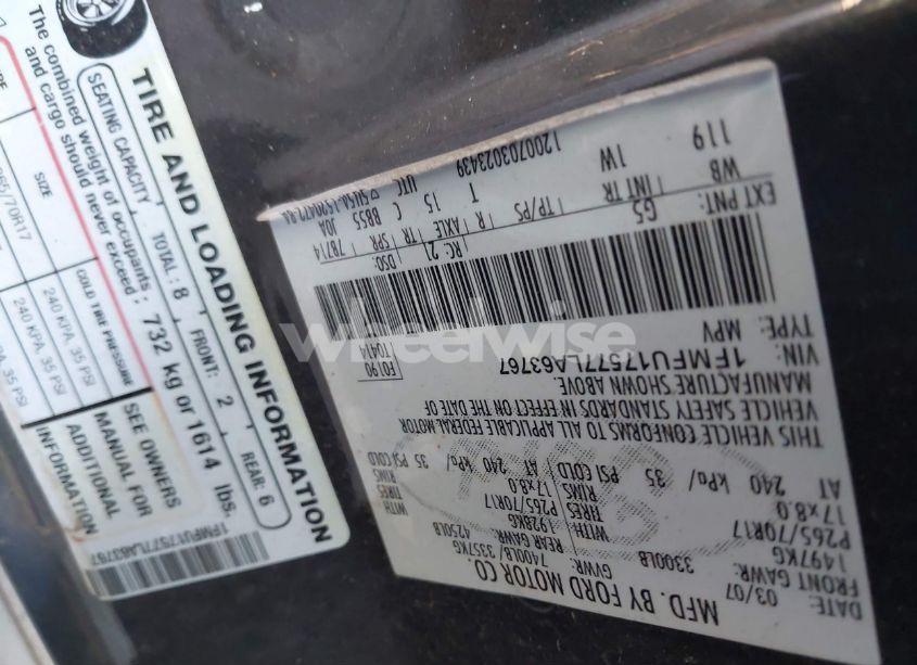 Photo 9 of 2007 Ford Expedition EDDIE BAUER (VIN 1FMFU17577LA63767)