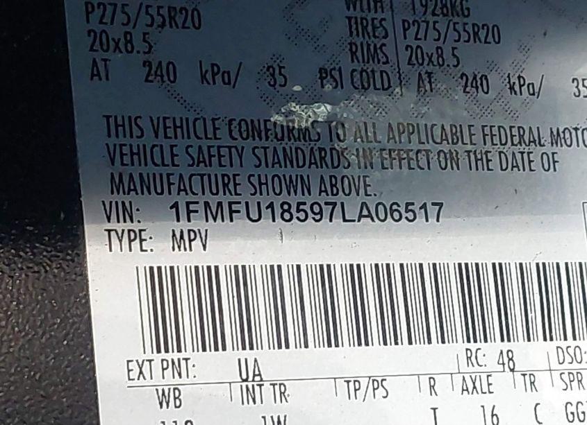 Photo 9 of 2007 Ford Expedition EDDIE BAUER (VIN 1FMFU18597LA06517)