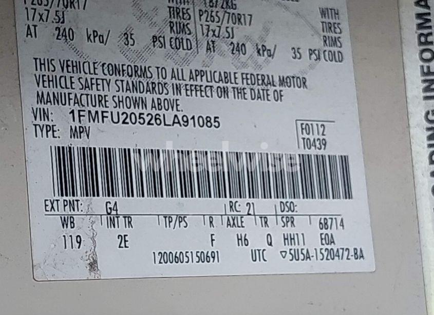 Photo 9 of 2006 Ford Expedition LIMITED (VIN 1FMFU20526LA91085)