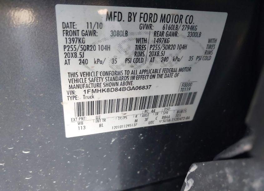 Photo 9 of 2011 Ford Explorer XLT (VIN 1FMHK8D84BGA06837)