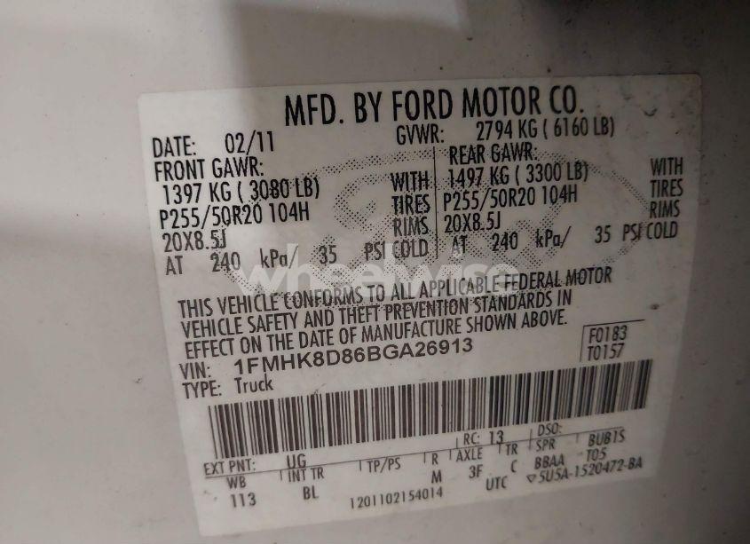 Photo 9 of 2011 Ford Explorer XLT (VIN 1FMHK8D86BGA26913)