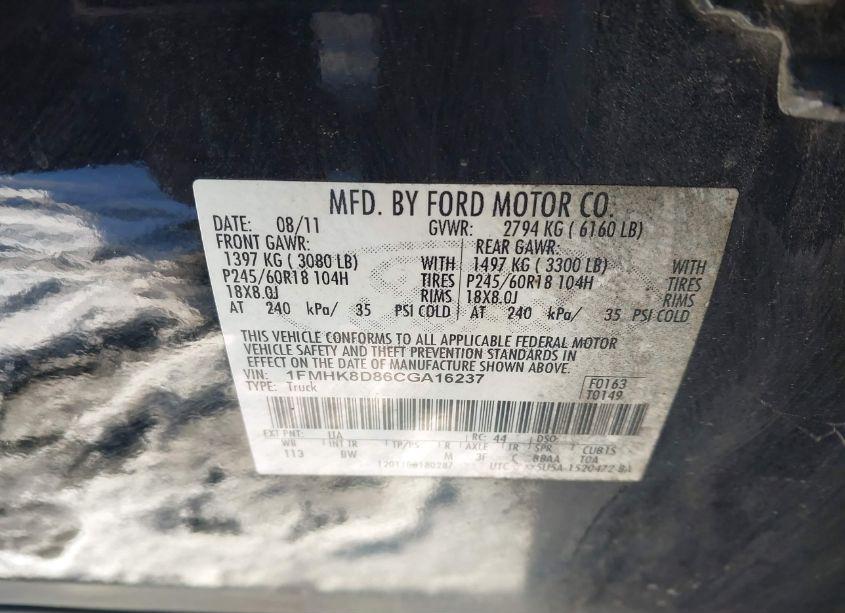 Photo 9 of 2012 Ford Explorer XLT (VIN 1FMHK8D86CGA16237)