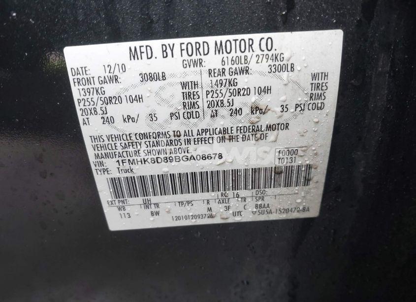 Photo 9 of 2011 Ford Explorer XLT (VIN 1FMHK8D89BGA08678)