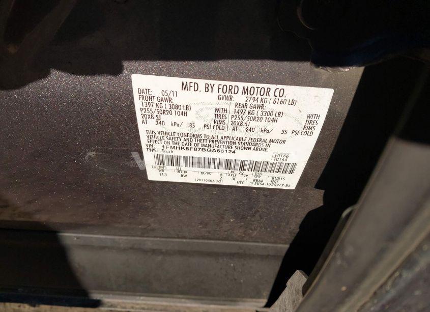 Photo 9 of 2011 Ford Explorer LIMITED (VIN 1FMHK8F87BGA66124)