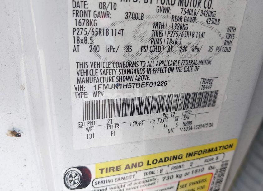 Photo 9 of 2011 Ford Expedition EL XLT (VIN 1FMJK1H57BEF01229)