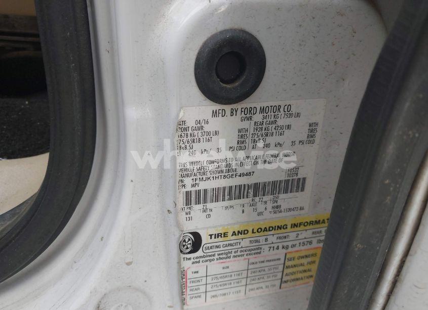 Photo 9 of 2016 Ford Expedition EL XLT (VIN 1FMJK1HT8GEF49487)