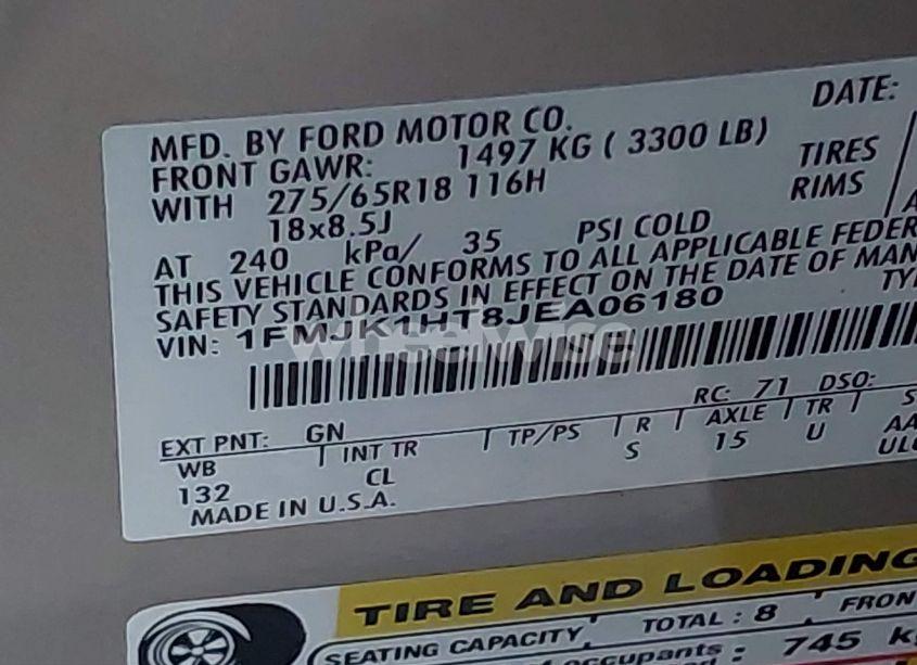 Photo 9 of 2018 Ford Expedition MAX XLT (VIN 1FMJK1HT8JEA06180)