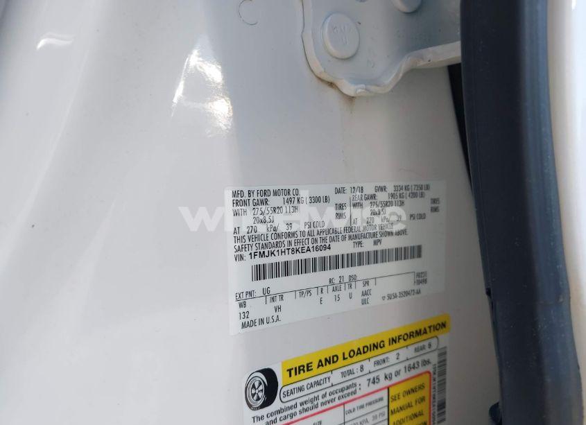 Photo 9 of 2019 Ford Expedition MAX XLT (VIN 1FMJK1HT8KEA16094)