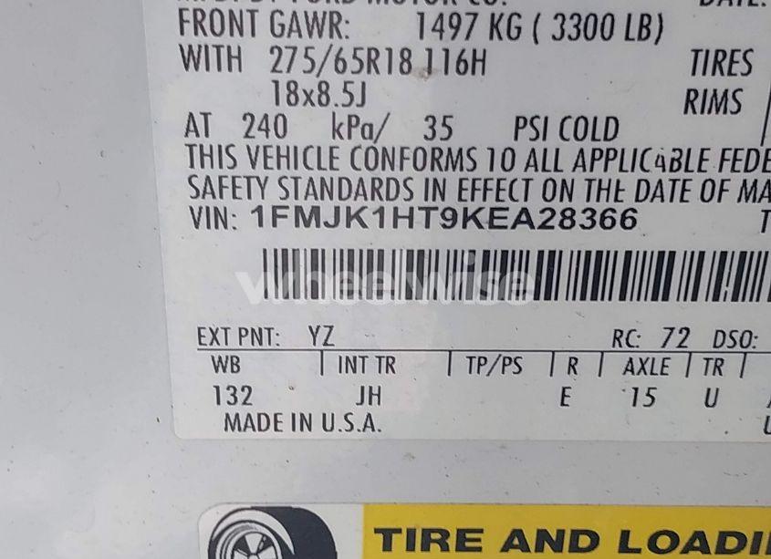 Photo 9 of 2019 Ford Expedition MAX XLT (VIN 1FMJK1HT9KEA28366)