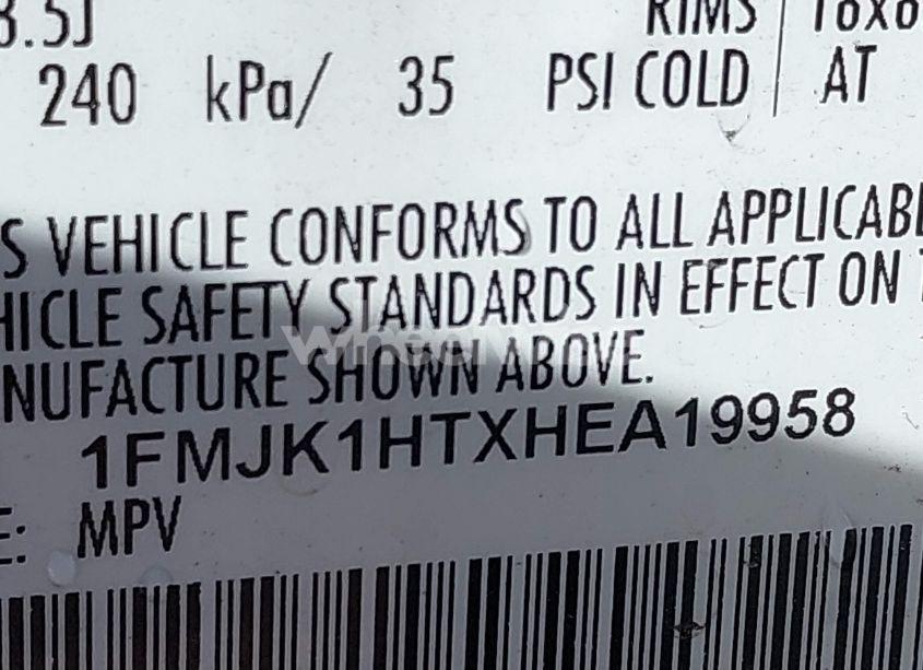 Photo 9 of 2017 Ford Expedition EL XLT (VIN 1FMJK1HTXHEA19958)