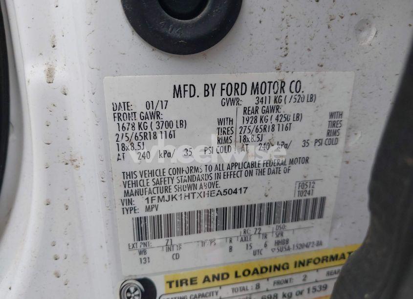 Photo 9 of 2017 Ford Expedition EL XLT (VIN 1FMJK1HTXHEA50417)