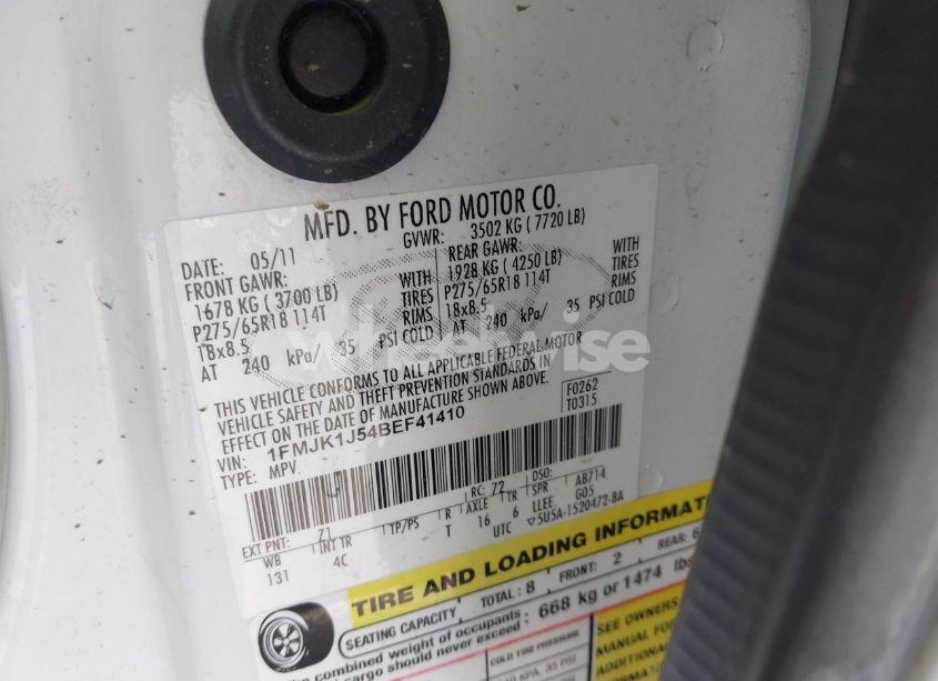 Photo 9 of 2011 Ford Expedition EL XLT (VIN 1FMJK1J54BEF41410)