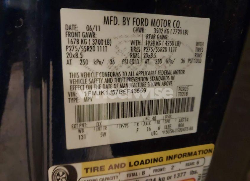 Photo 9 of 2011 Ford Expedition EL KING RANCH (VIN 1FMJK1J57BEF48559)