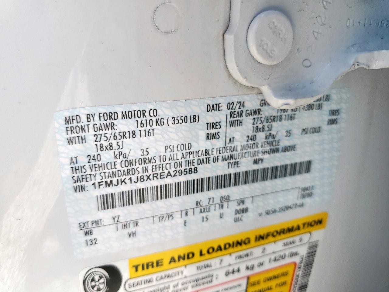 Photo 13 of 2024 FORD EXPEDITION MAX XLT (VIN 1FMJK1J8XREA29588)