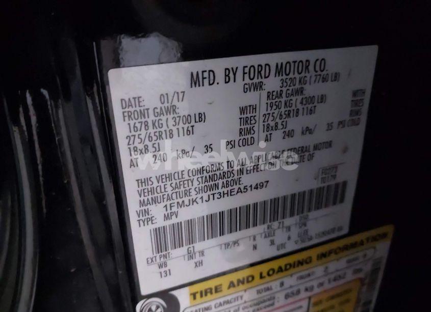 Photo 9 of 2017 Ford Expedition EL XLT (VIN 1FMJK1JT3HEA51497)