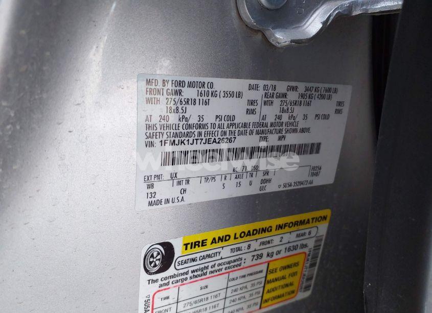 Photo 9 of 2018 Ford Expedition MAX XLT (VIN 1FMJK1JT7JEA26267)