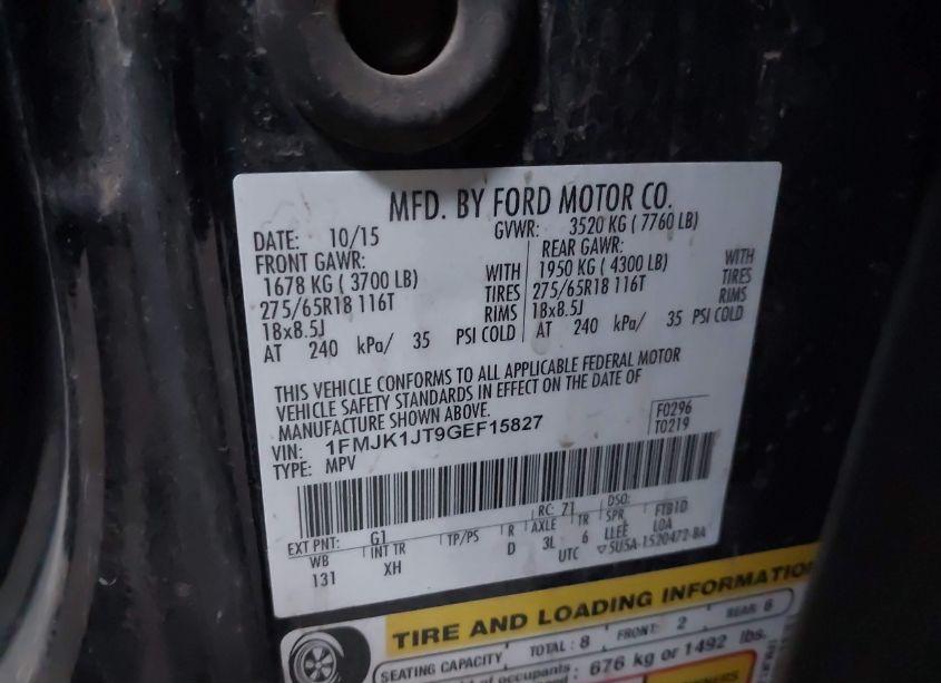 Photo 9 of 2016 Ford Expedition EL XLT (VIN 1FMJK1JT9GEF15827)