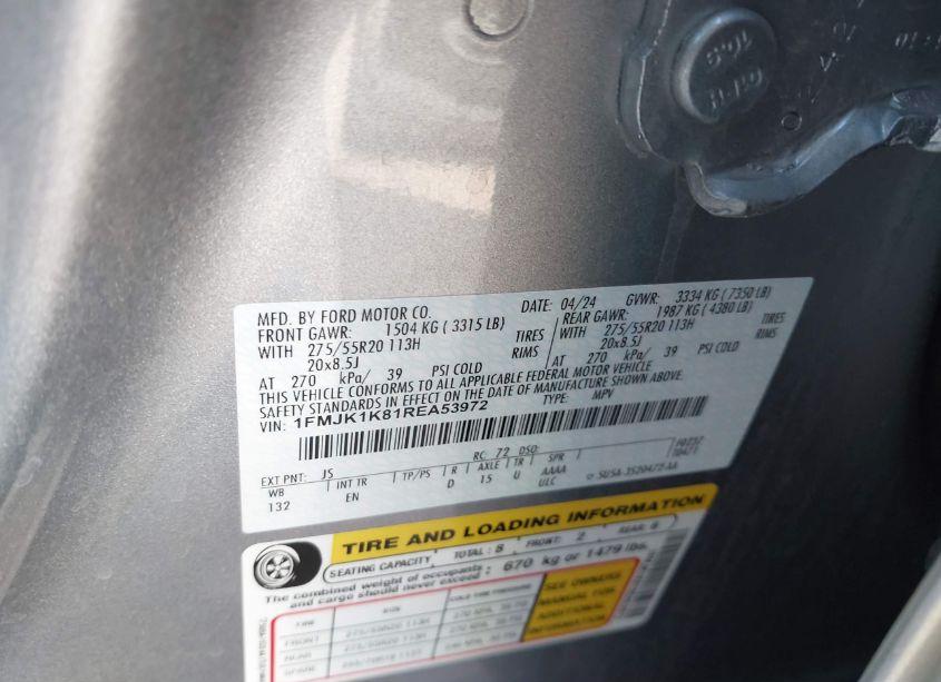 Photo 9 of 2024 Ford Expedition LIMITED MAX (VIN 1FMJK1K81REA53972)