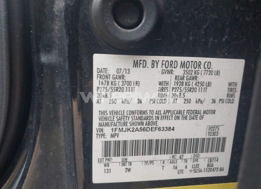 Photo 9 of 2013 Ford Expedition EL LIMITED (VIN 1FMJK2A56DEF63384)