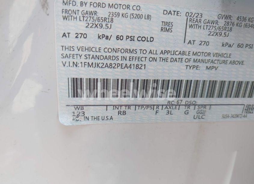 Photo 9 of 2023 Ford Expedition LIMITED MAX (VIN 1FMJK2A85PEA40906)