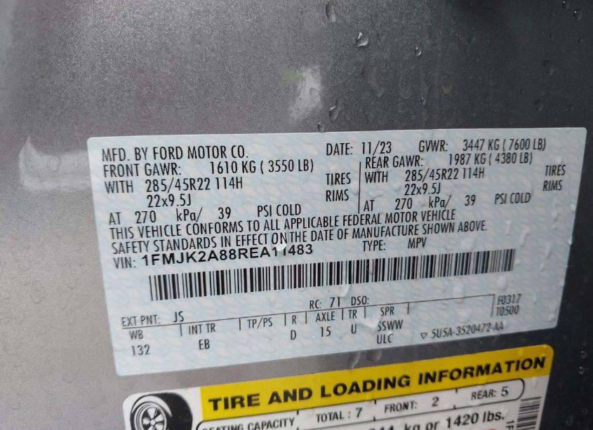 Photo 9 of 2024 Ford Expedition LIMITED MAX (VIN 1FMJK2A88REA11483)